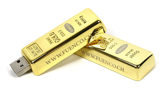 Golden USB Flash Drives